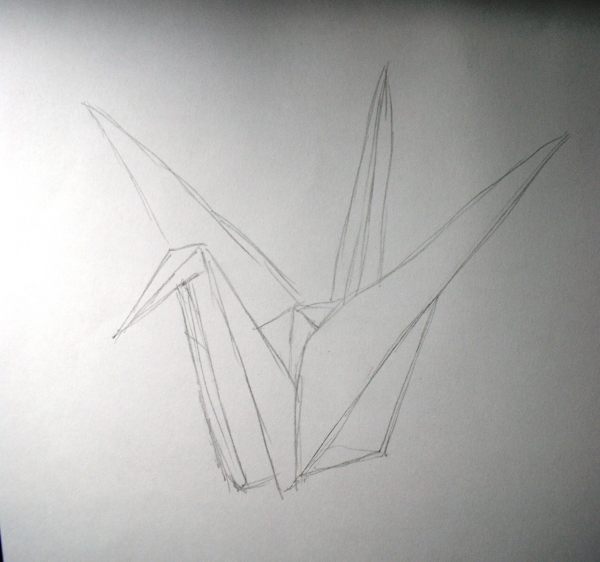 Creation of Origami love: Step 1